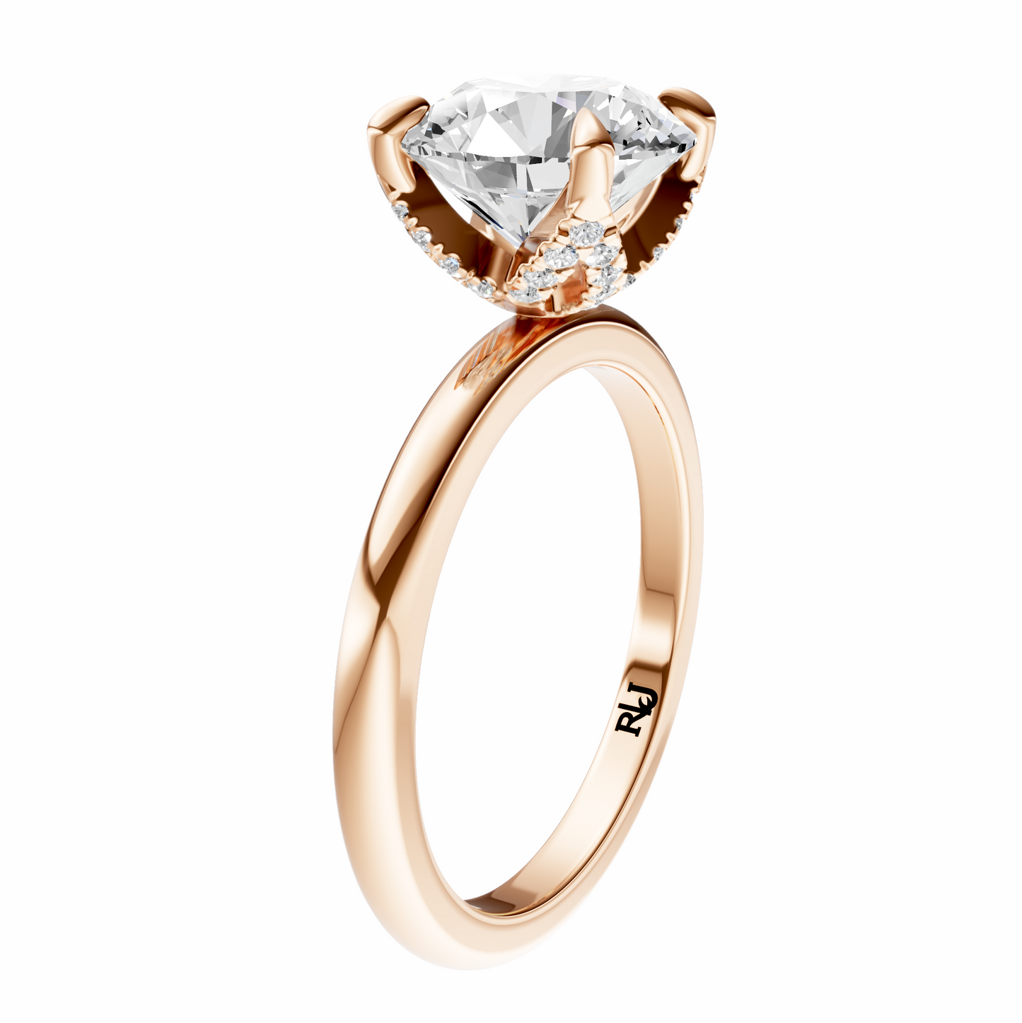 Round Accented Tulip Solitaire Setting