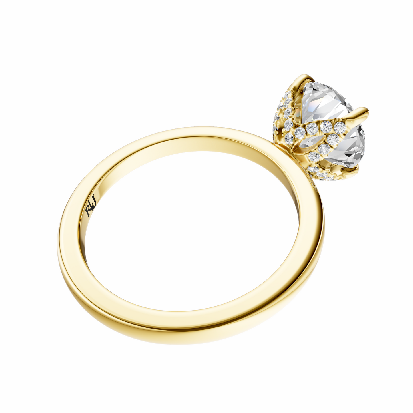 Round Accented Tulip Solitaire Setting