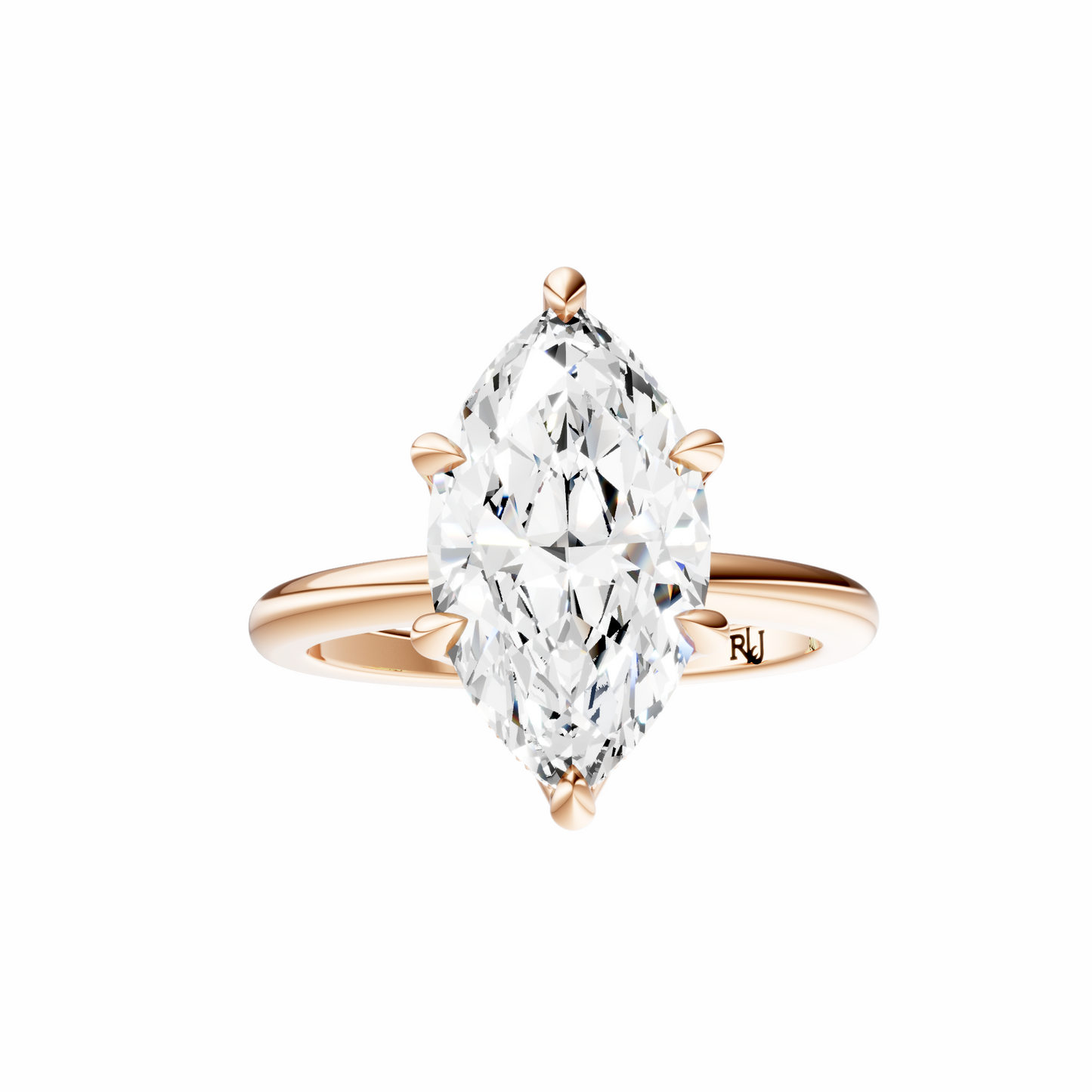 Marquise Tulip Hidden Halo Solitaire Setting