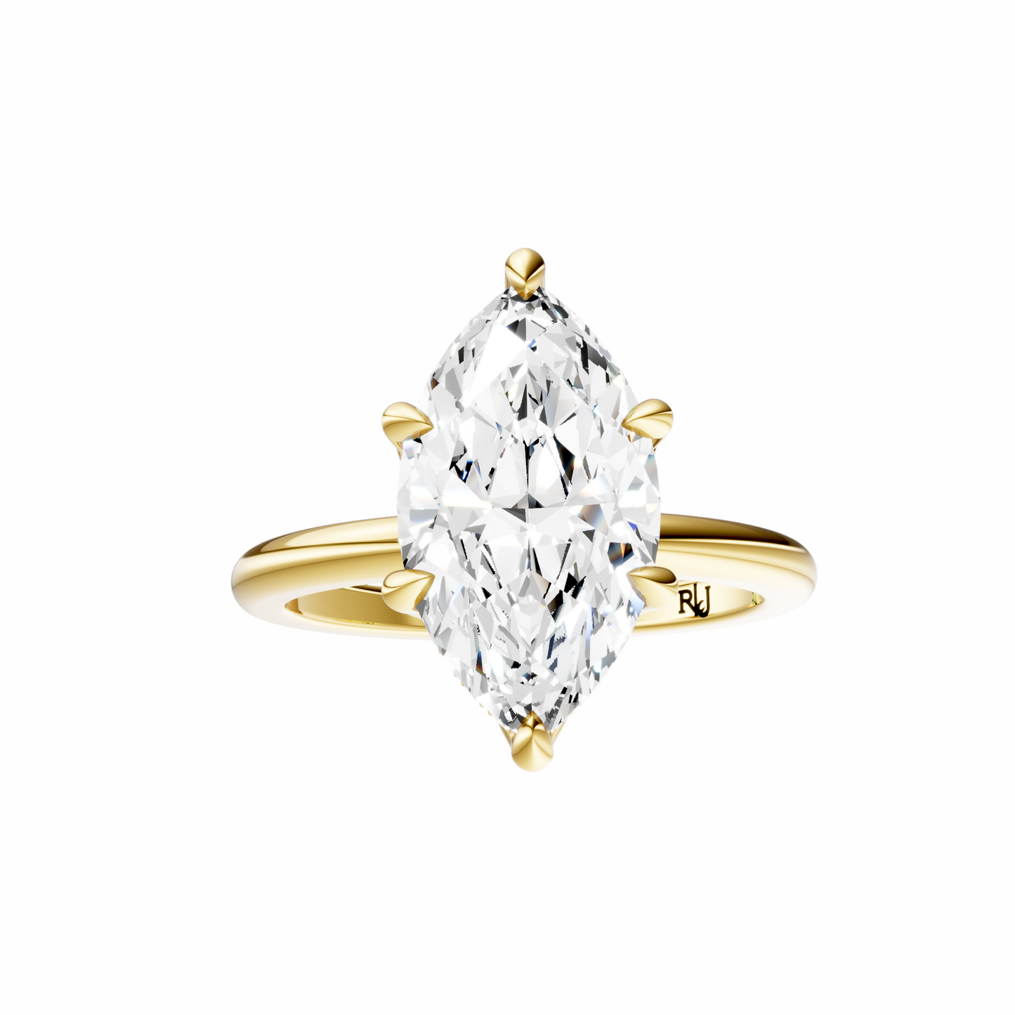 Marquise Tulip Hidden Halo Solitaire Setting