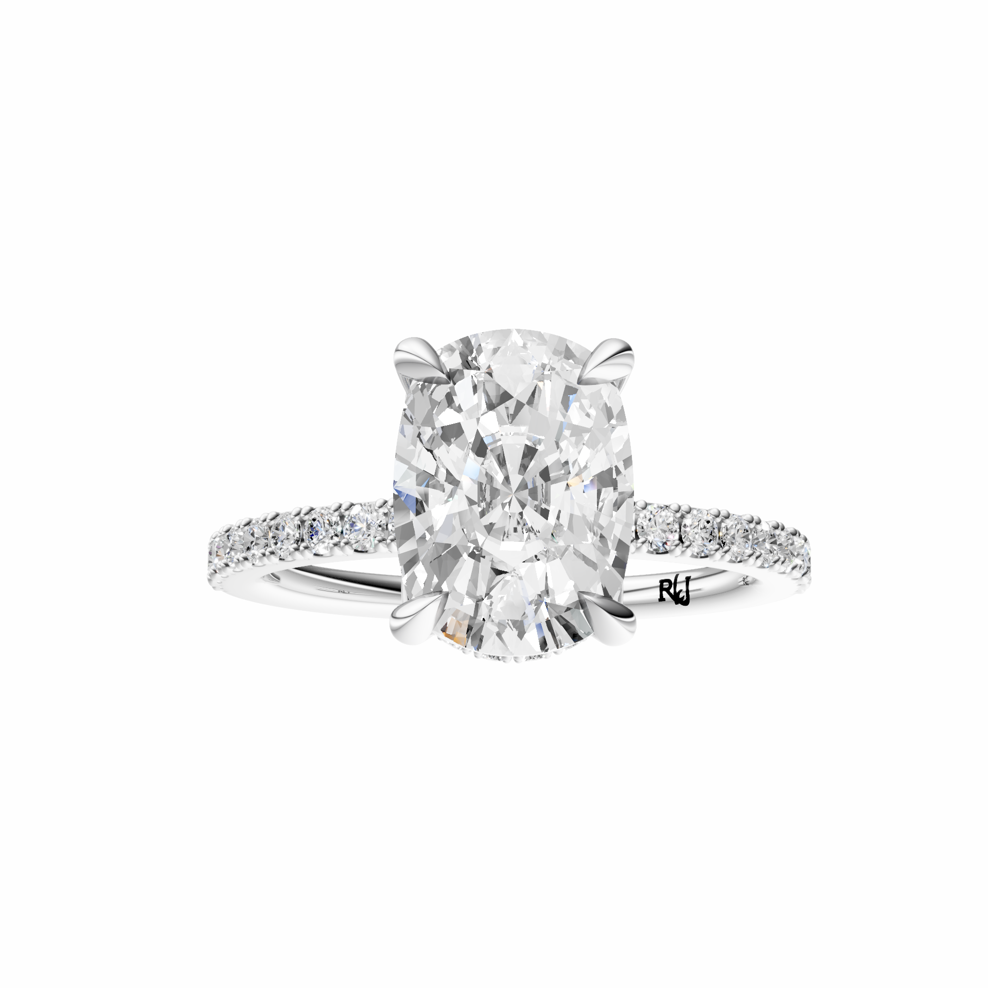 Cushion Traditional Tulip Hidden Halo Setting – Raad Jewelers