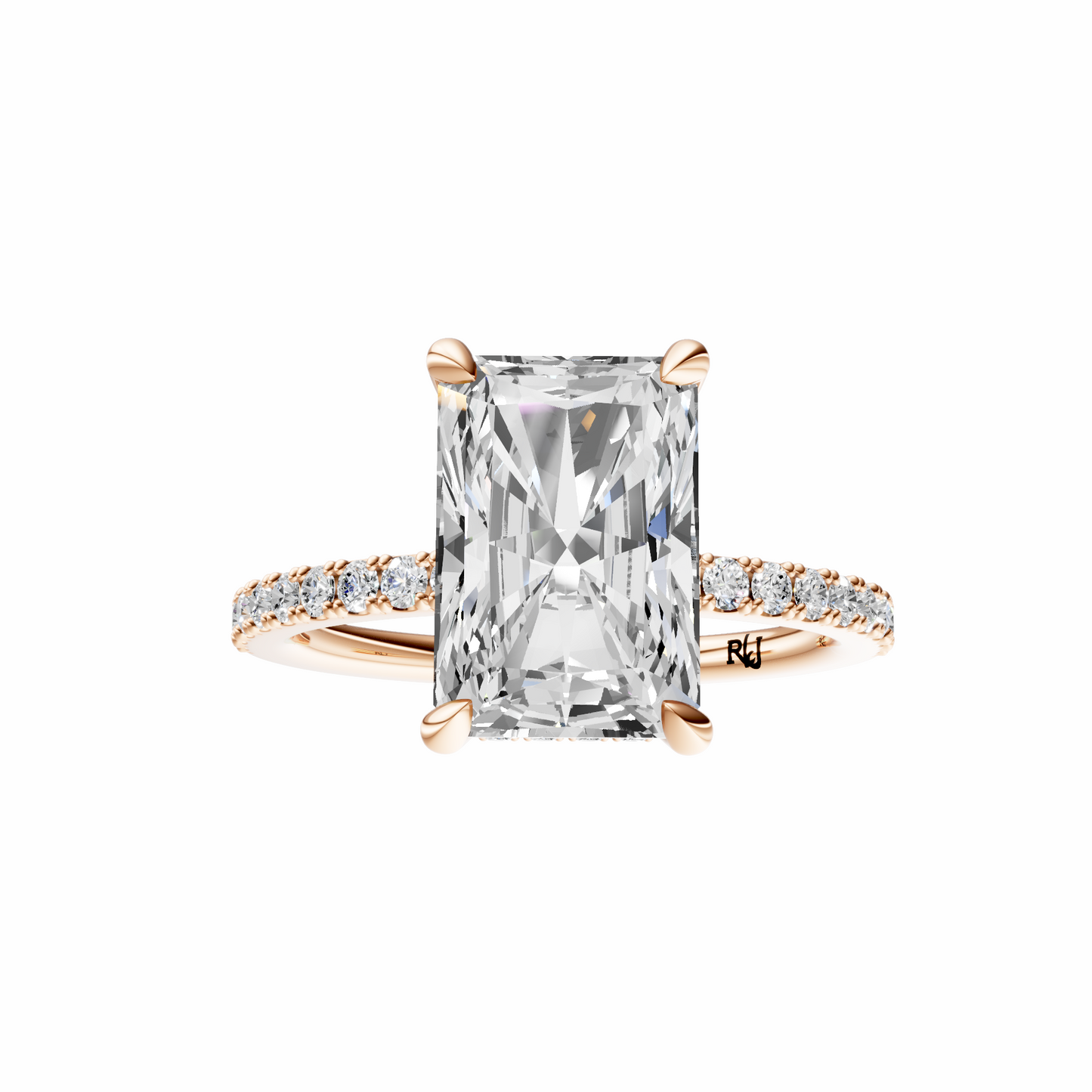 Radiant Traditional Tulip Hidden Halo Setting