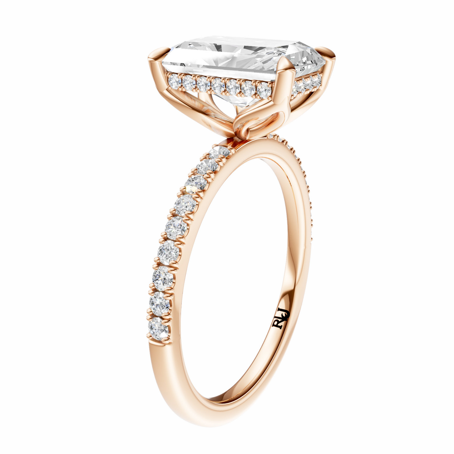 Radiant Traditional Tulip Hidden Halo Setting