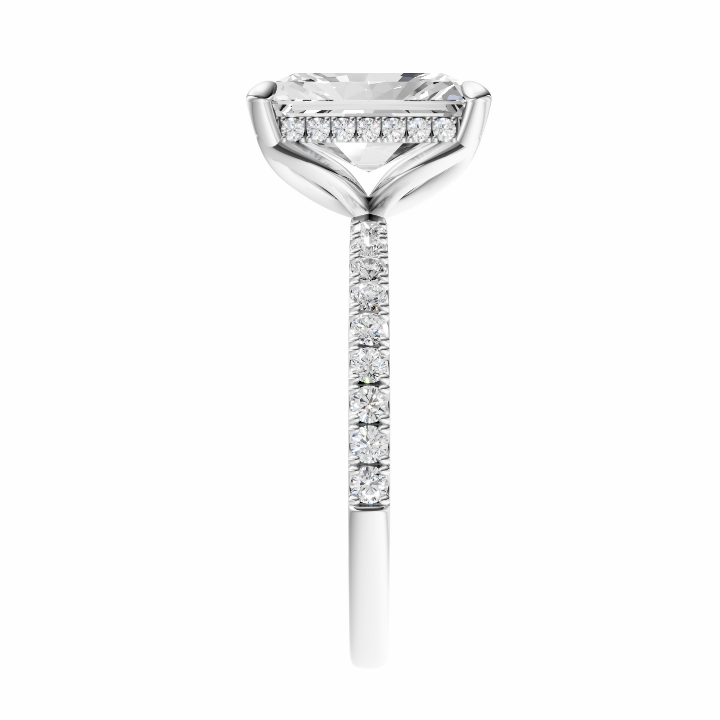 Radiant Traditional Tulip Hidden Halo Setting