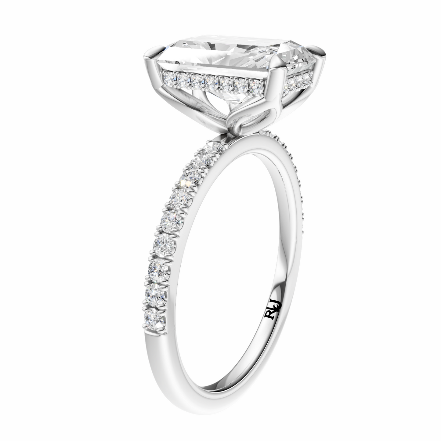Radiant Traditional Tulip Hidden Halo Setting