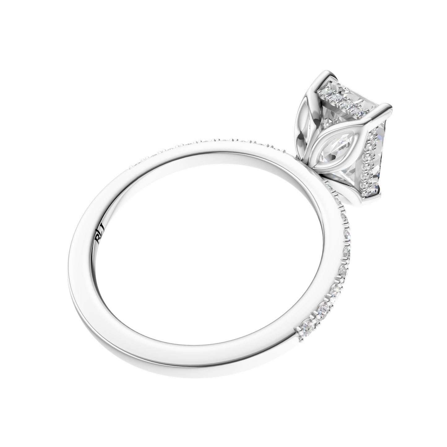 Radiant Traditional Tulip Hidden Halo Setting