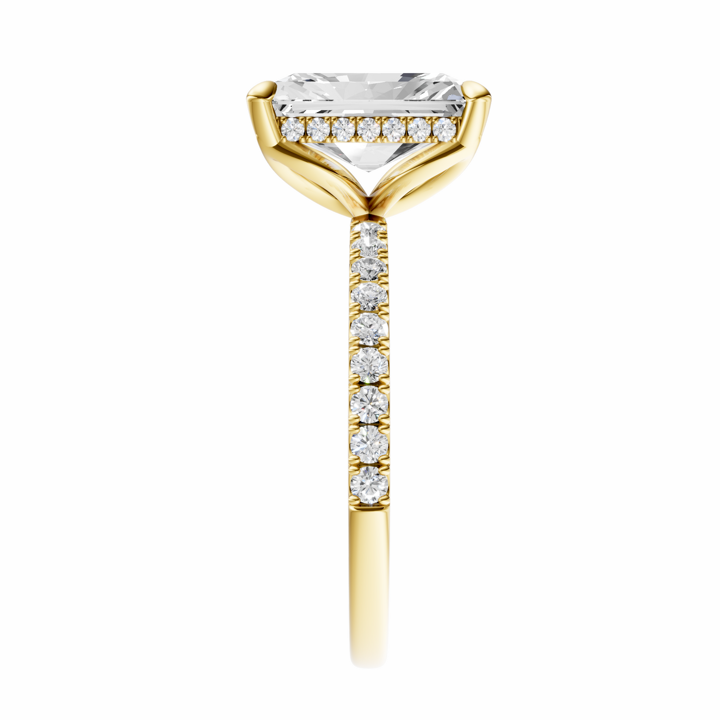 Radiant Traditional Tulip Hidden Halo Setting