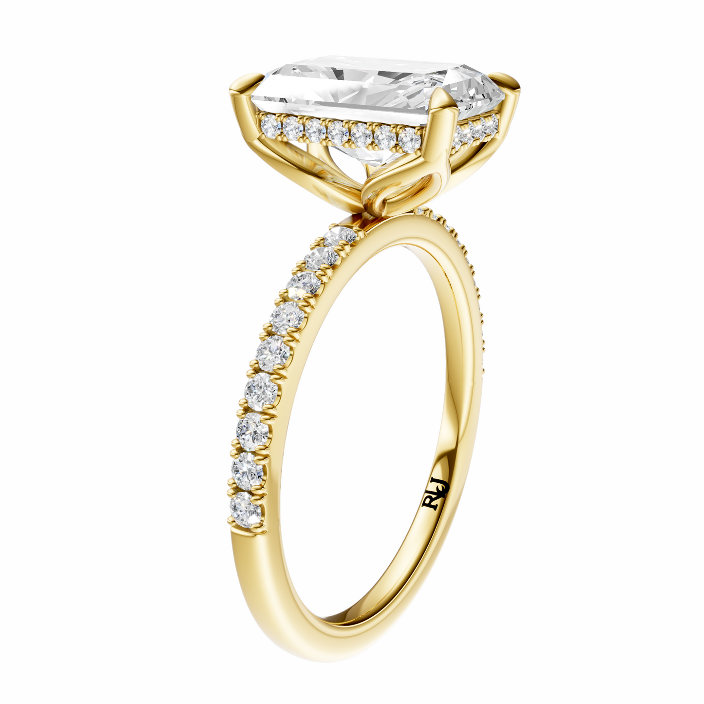 Radiant Traditional Tulip Hidden Halo Setting