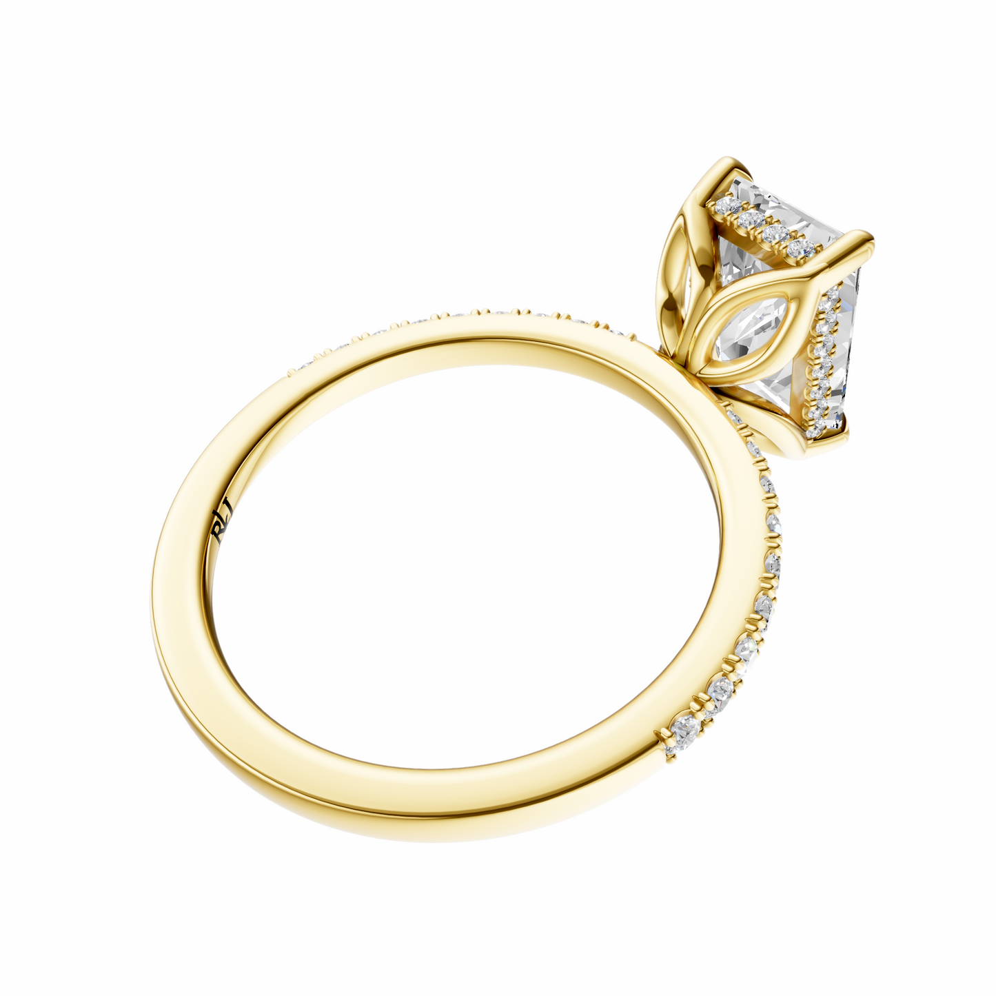 Radiant Traditional Tulip Hidden Halo Setting