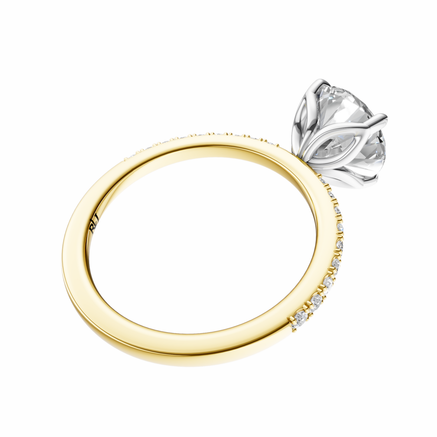 Round Mixed Metal Traditional Tulip Setting