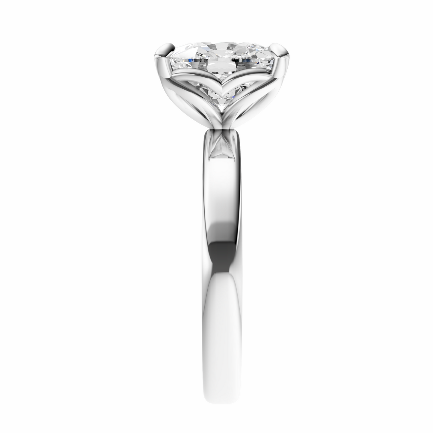 Cushion Tulip 2.7mm Band Solitaire Setting