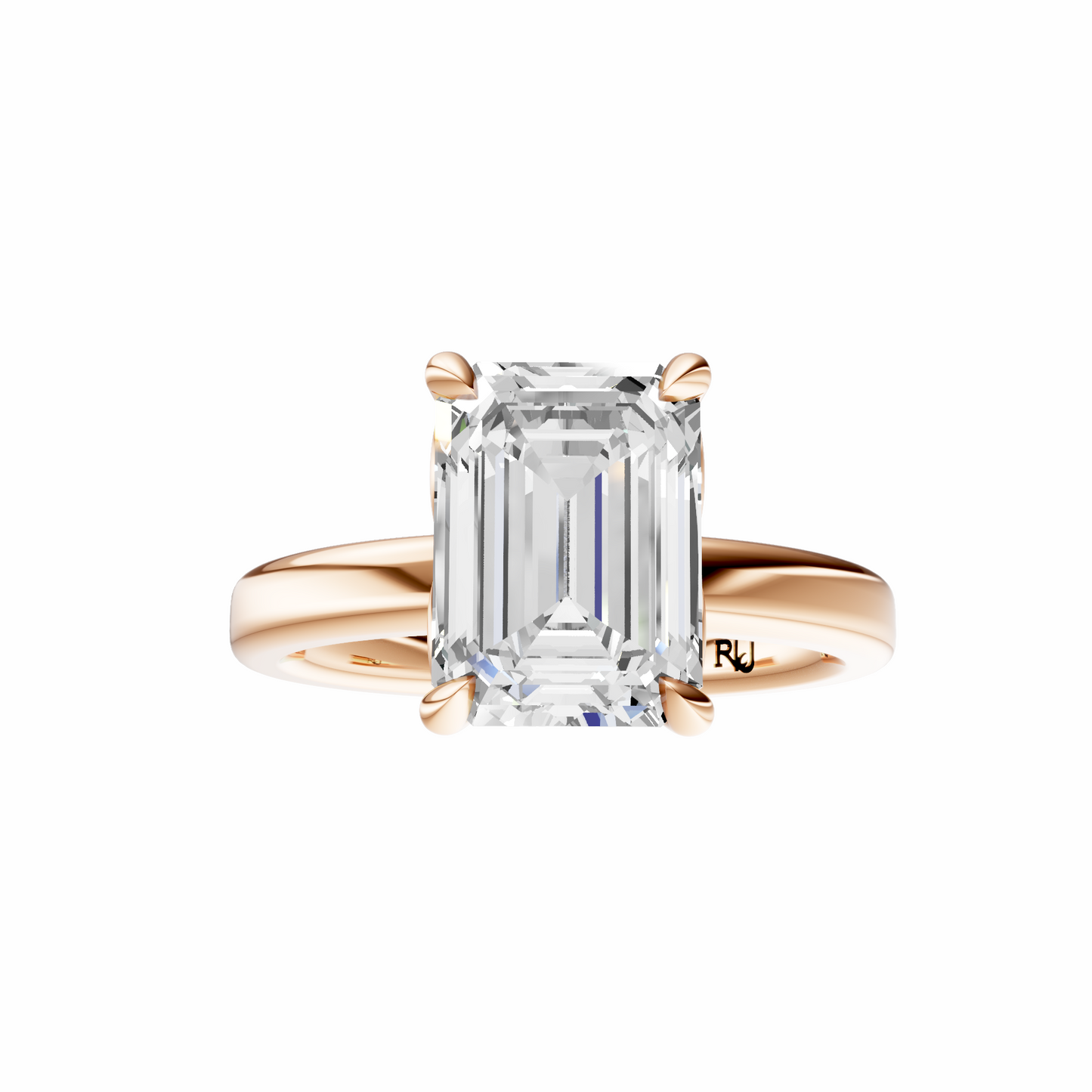 Emerald Tulip 2.7mm Band Solitaire Setting