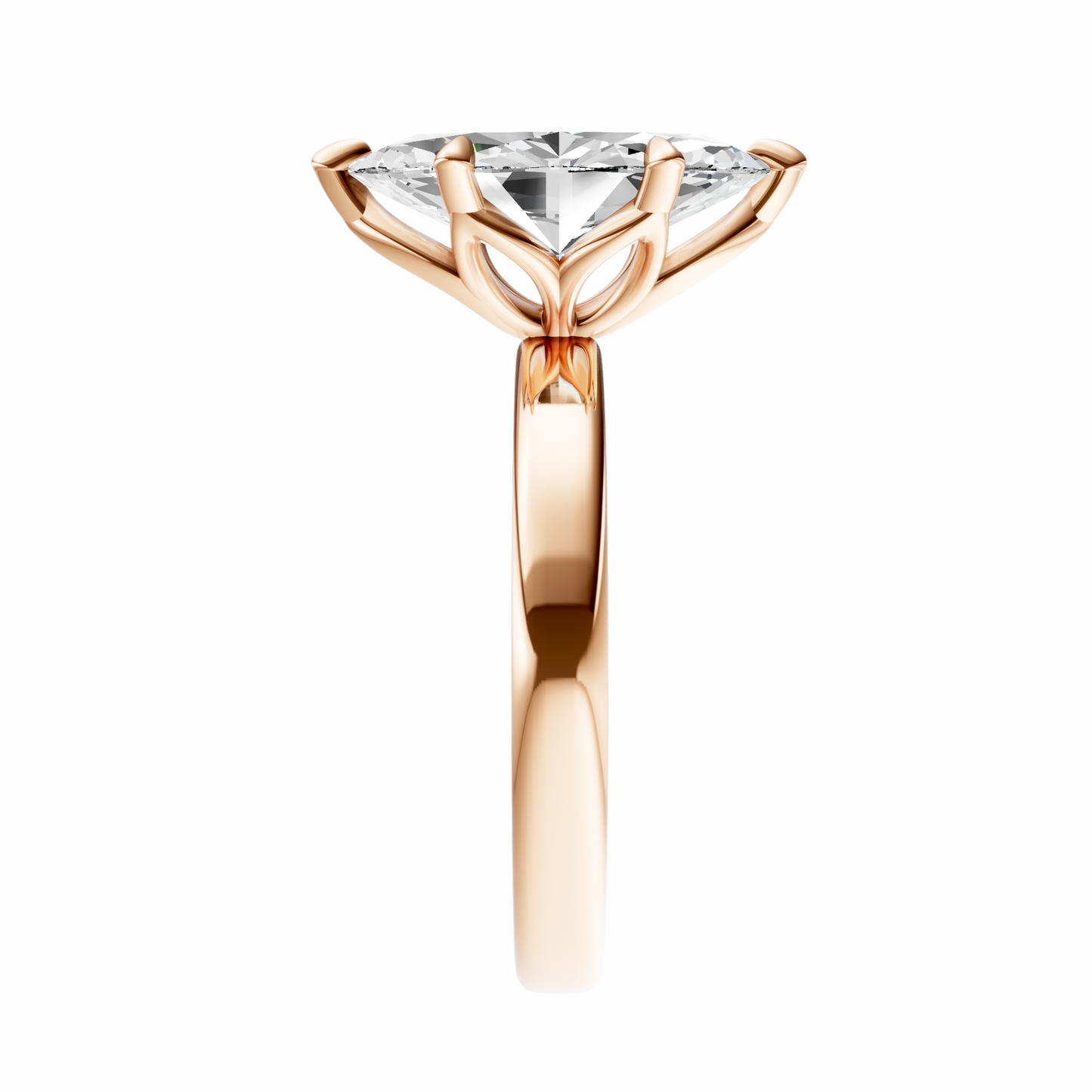 Marquise Tulip 2.7mm Band Solitaire Setting