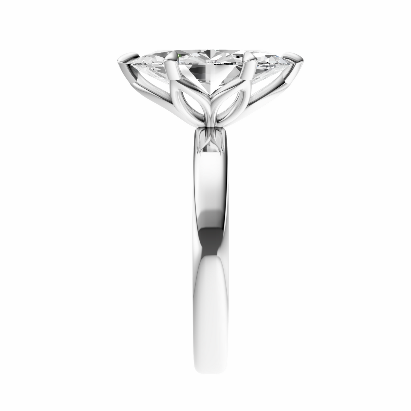 Marquise Tulip 2.7mm Band Solitaire Setting