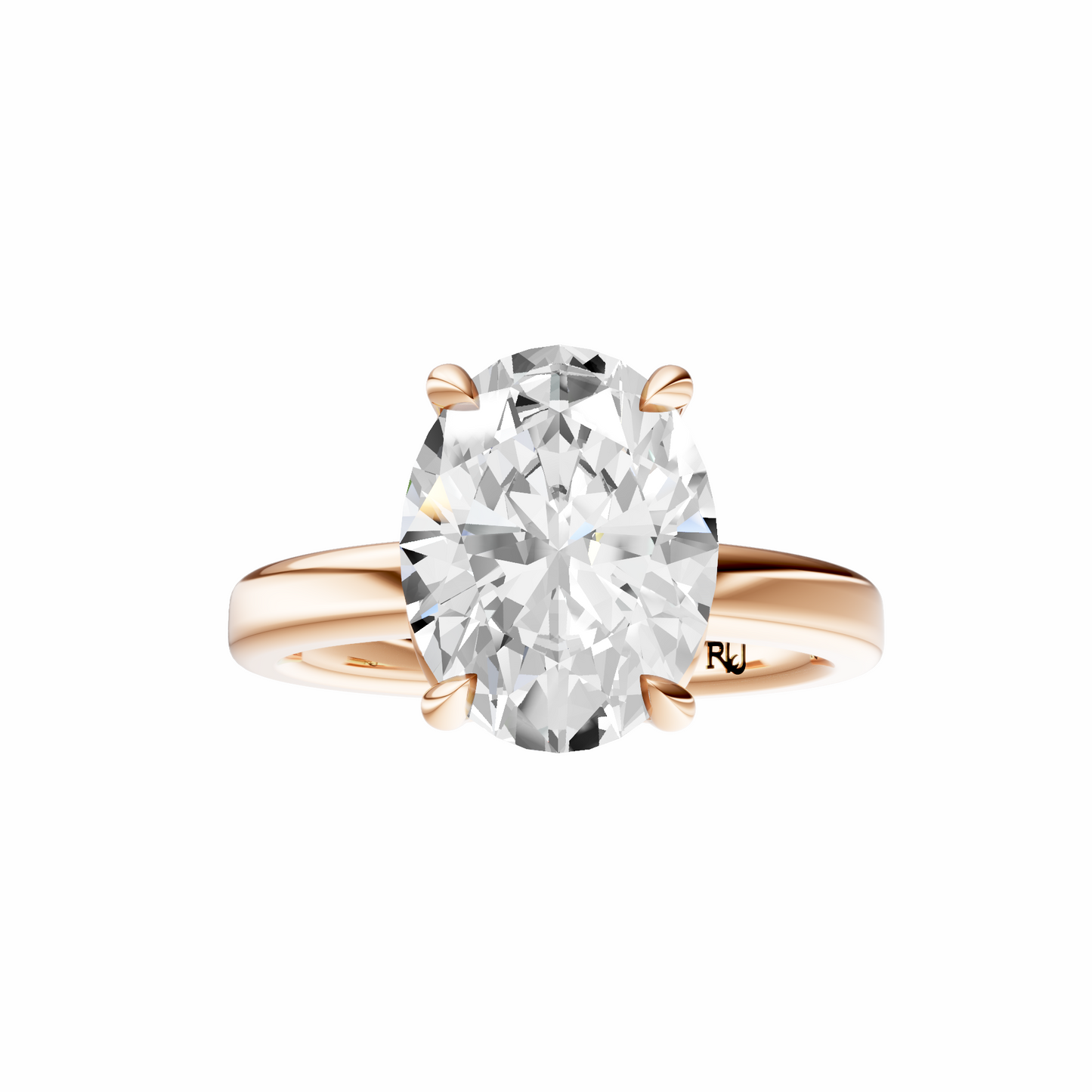 Oval Tulip 2.7mm Band Solitaire Setting