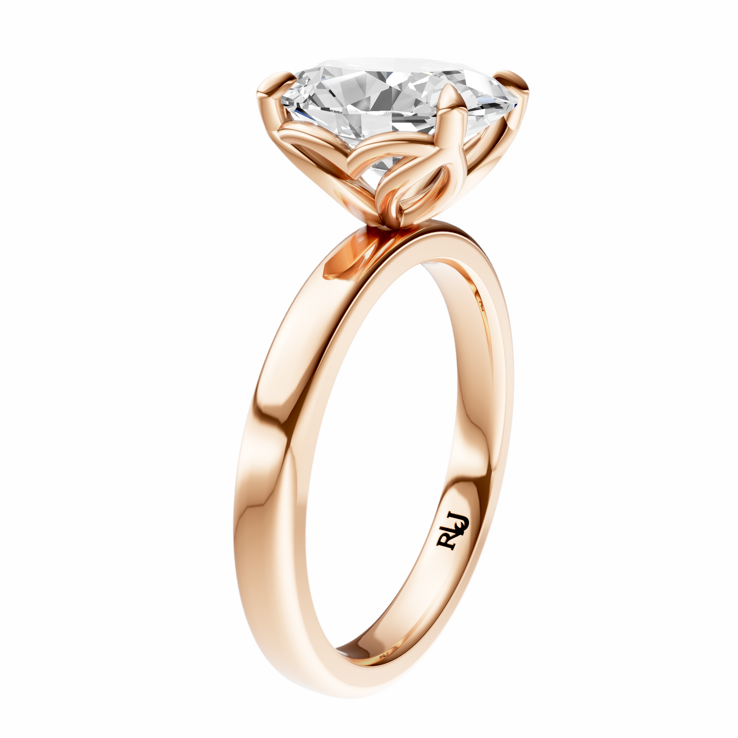 Oval Tulip 2.7mm Band Solitaire Setting