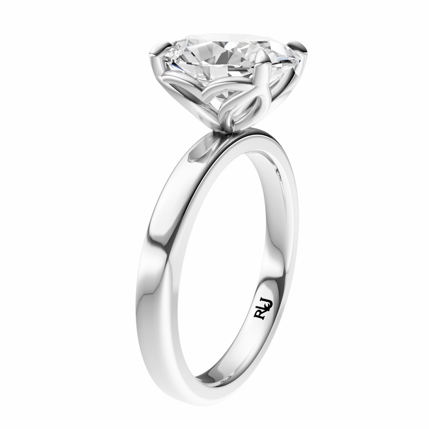 Oval Tulip 2.7mm Band Solitaire Setting
