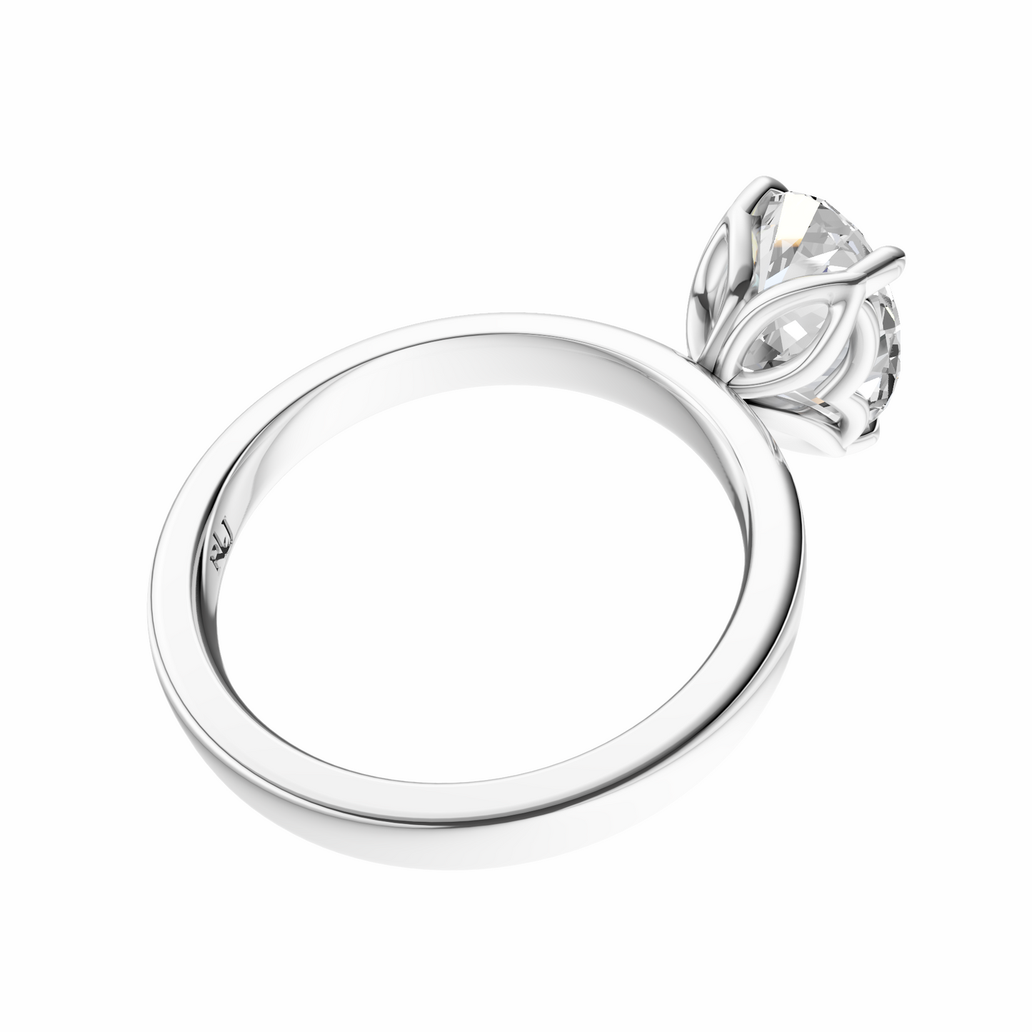 Oval Tulip 2.7mm Band Solitaire Setting