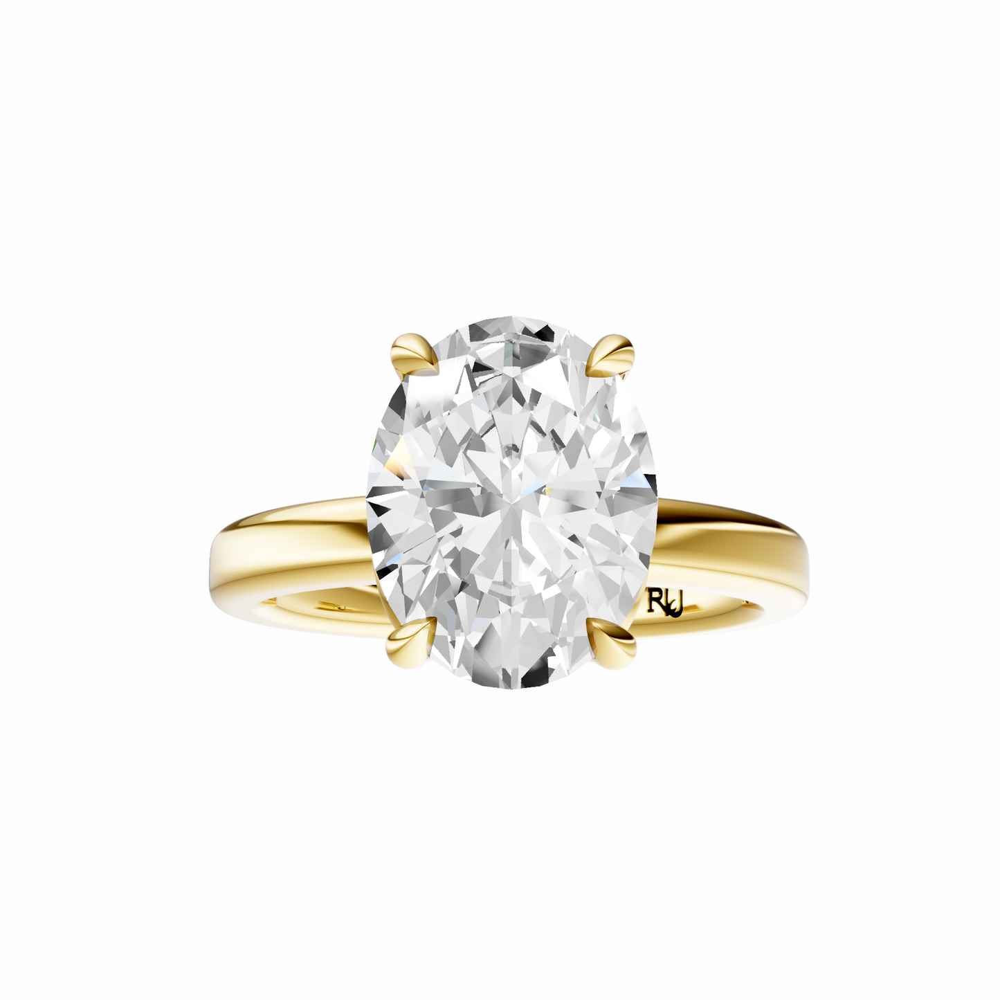 Oval Tulip 2.7mm Band Solitaire Setting
