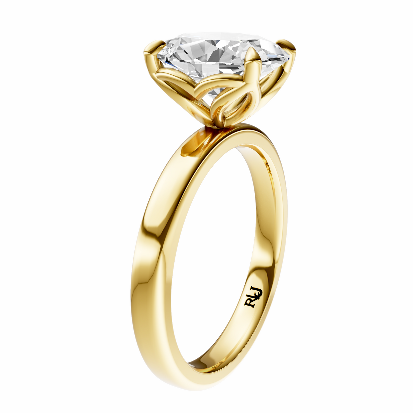 Oval Tulip 2.7mm Band Solitaire Setting