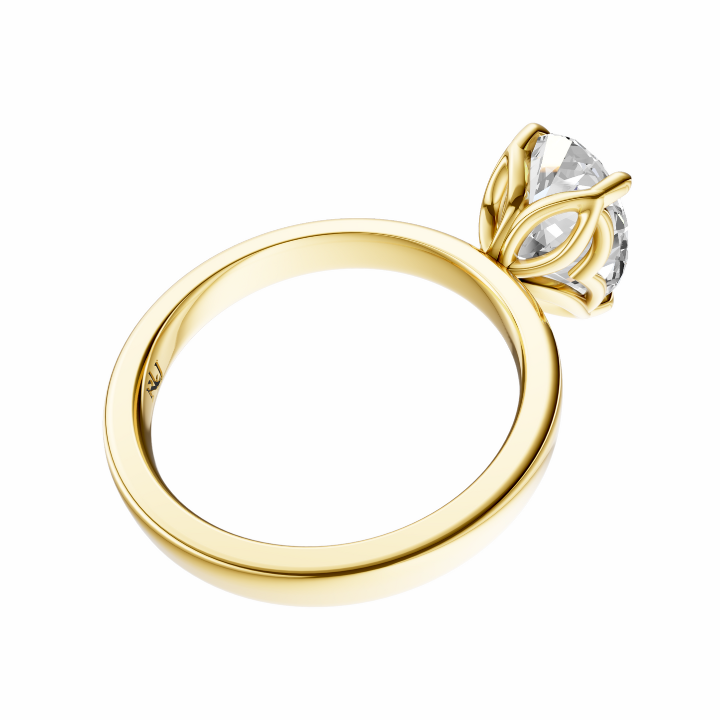 Oval Tulip 2.7mm Band Solitaire Setting