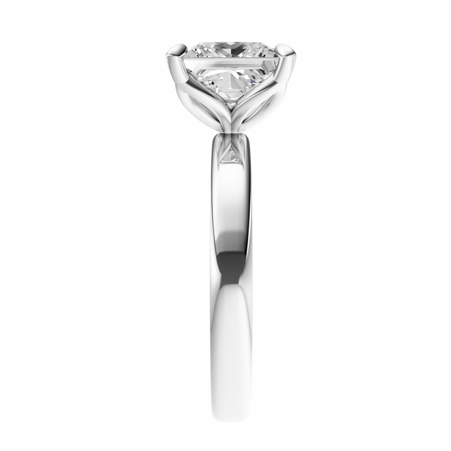 Princess Tulip 2.7mm Band Solitaire Setting