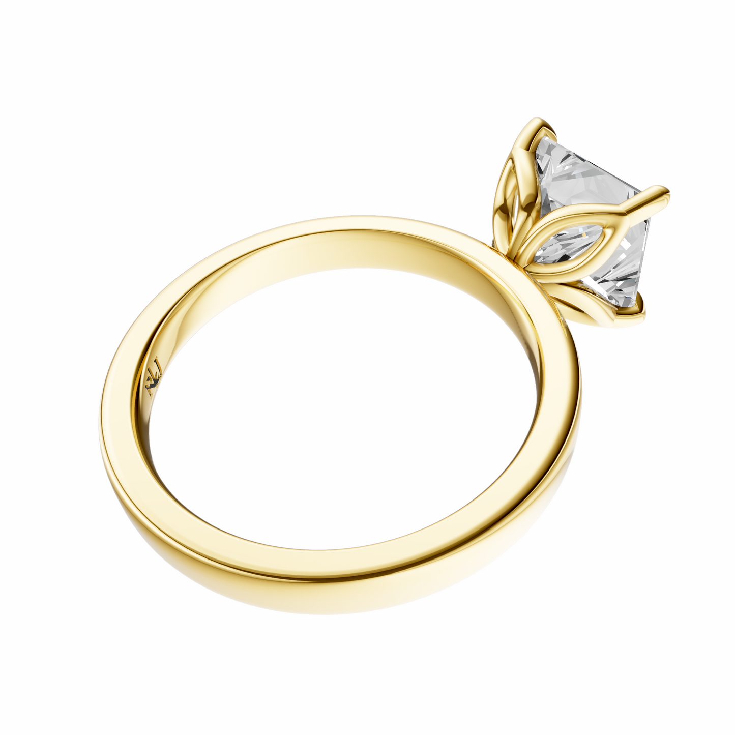 Princess Tulip 2.7mm Band Solitaire Setting