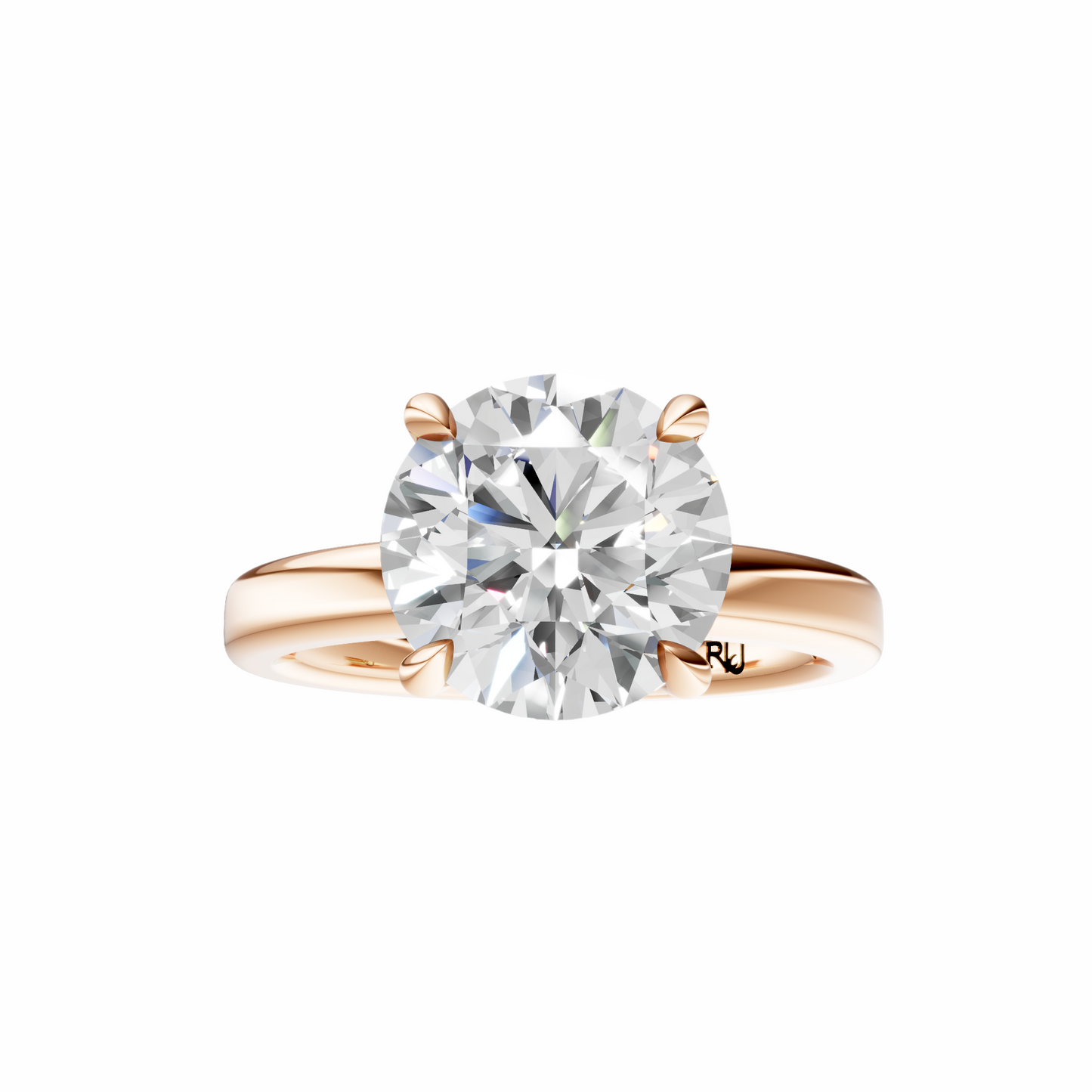 Round Tulip 2.7mm Band Solitaire Setting
