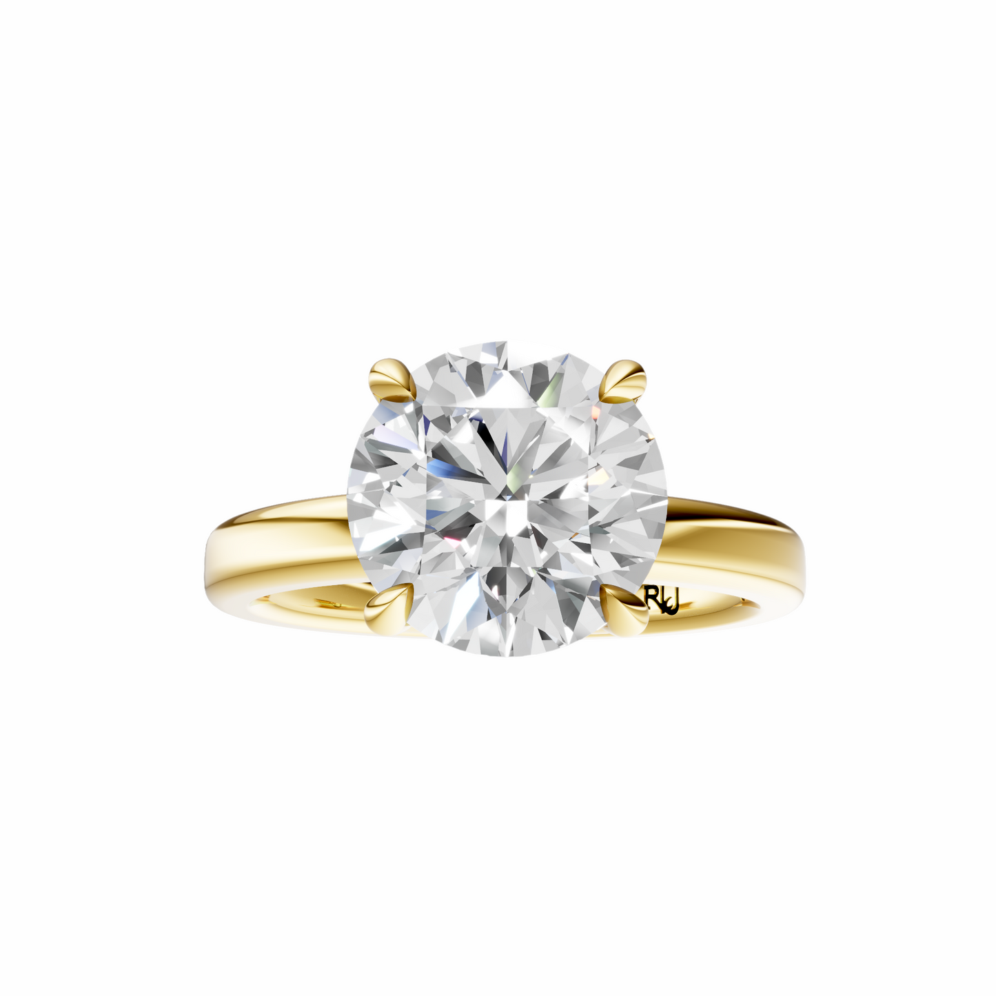 Round Tulip 2.7mm Band Solitaire Setting
