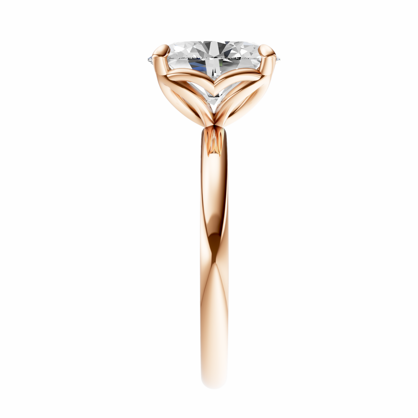 Oval Tulip Basket Solitaire Setting