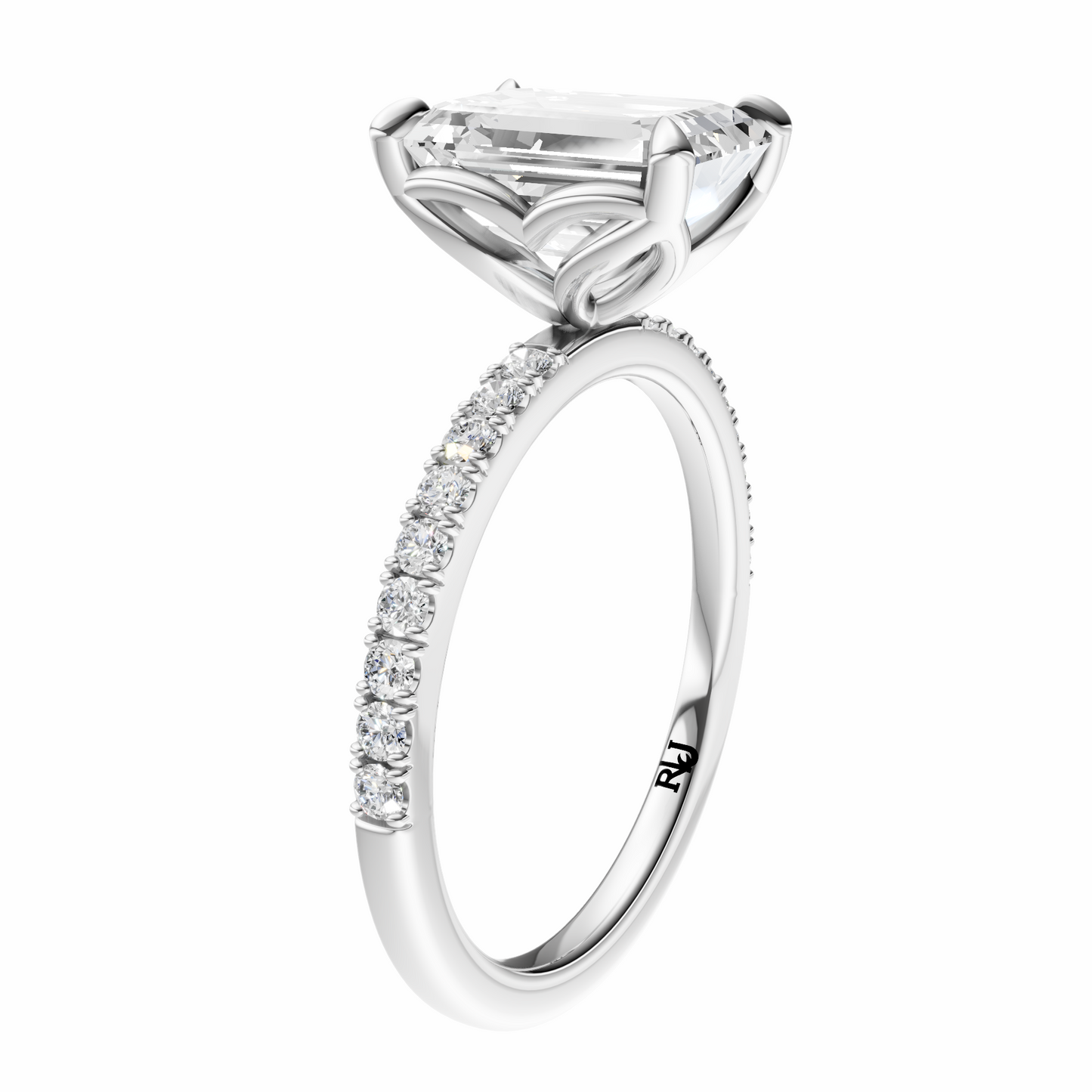 Emerald Tulip Traditional Elegance Setting