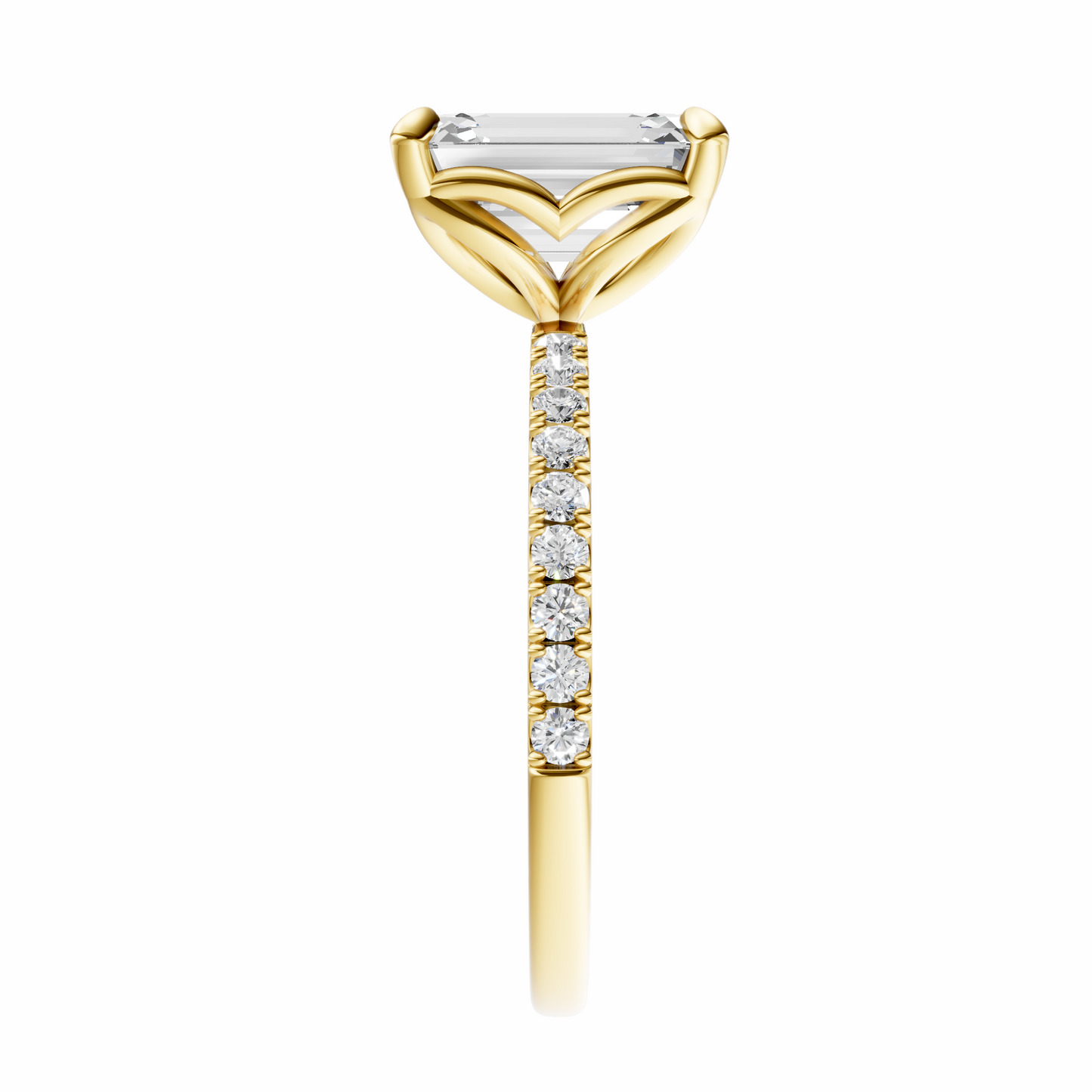 Emerald Tulip Traditional Elegance Setting