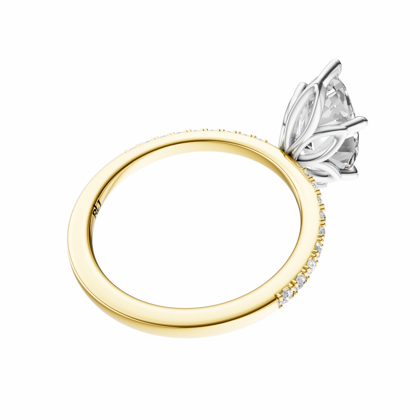 Marquise Mixed Metal Traditional Tulip Setting