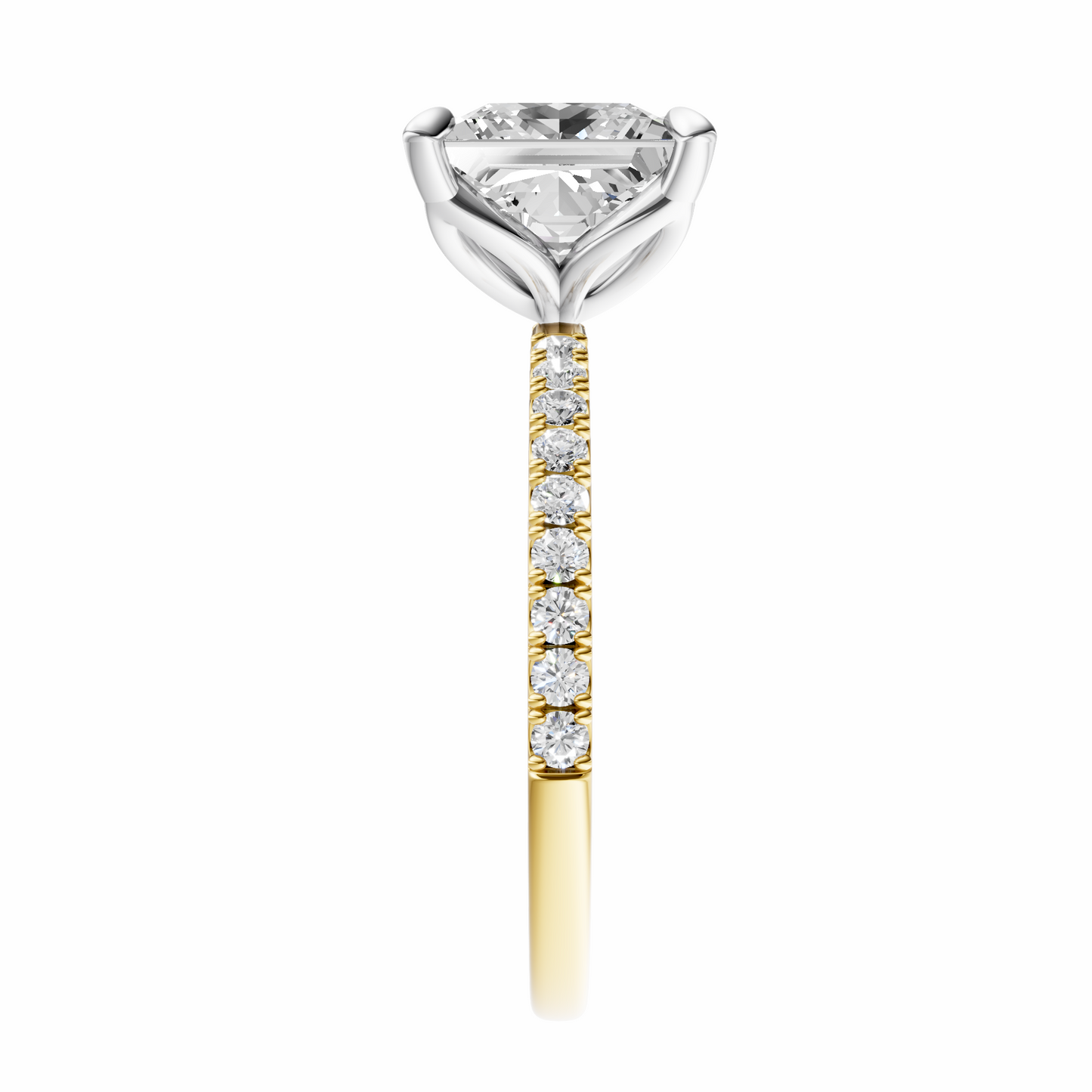 Princess Mixed Metal Traditional Tulip Setting