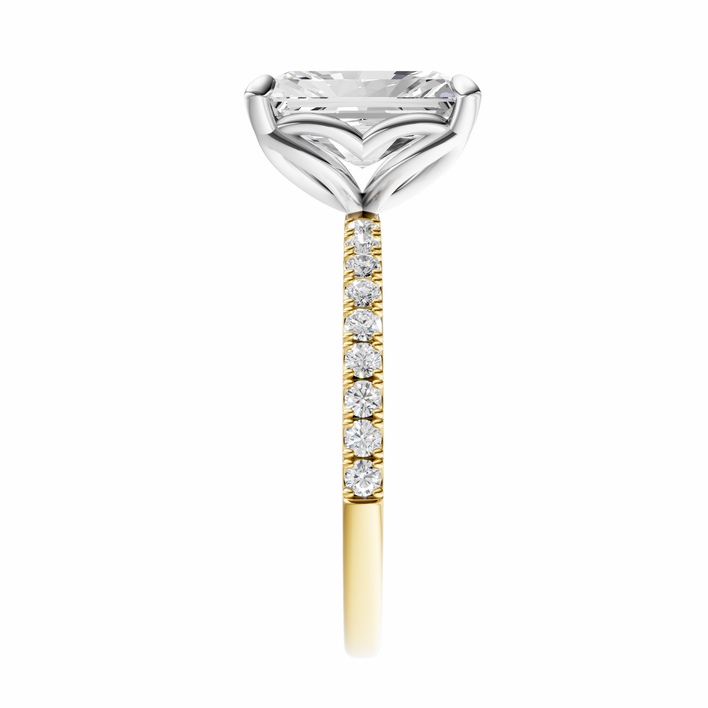 Radiant Mixed Metal Traditional Tulip Setting