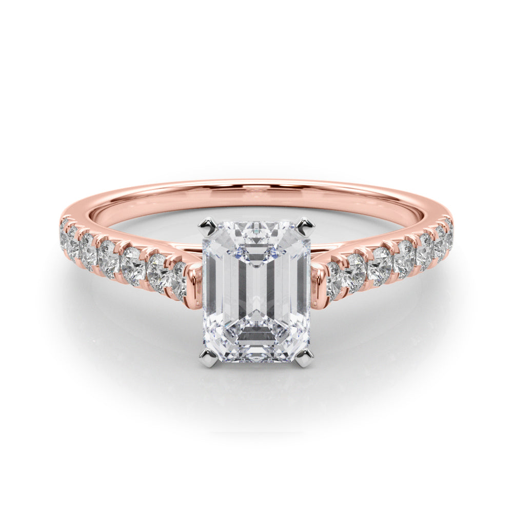 Emerald Traditional Cathedral 4-Prong Setting