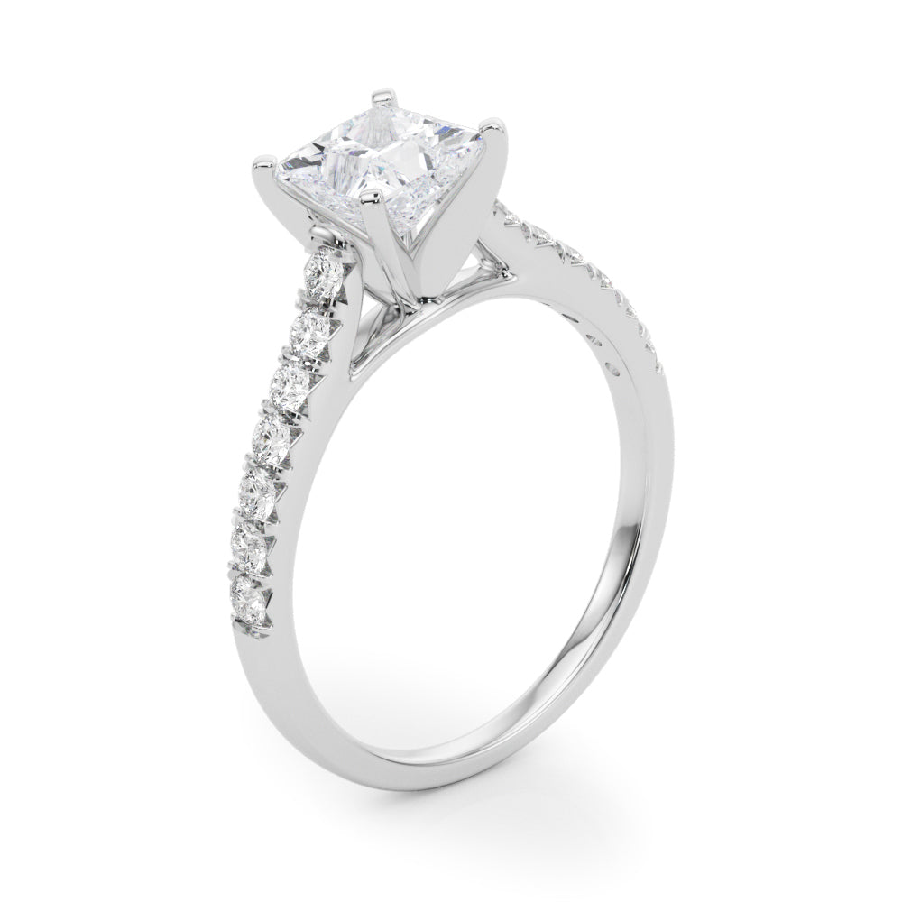 Princess Traditional Cathedral 4-Prong Setting