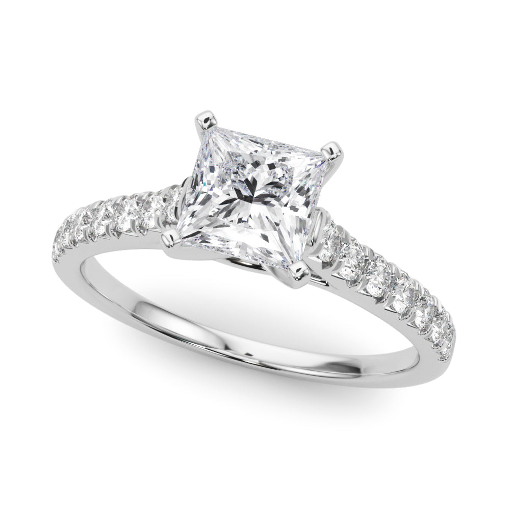 Princess Traditional Cathedral 4-Prong Setting