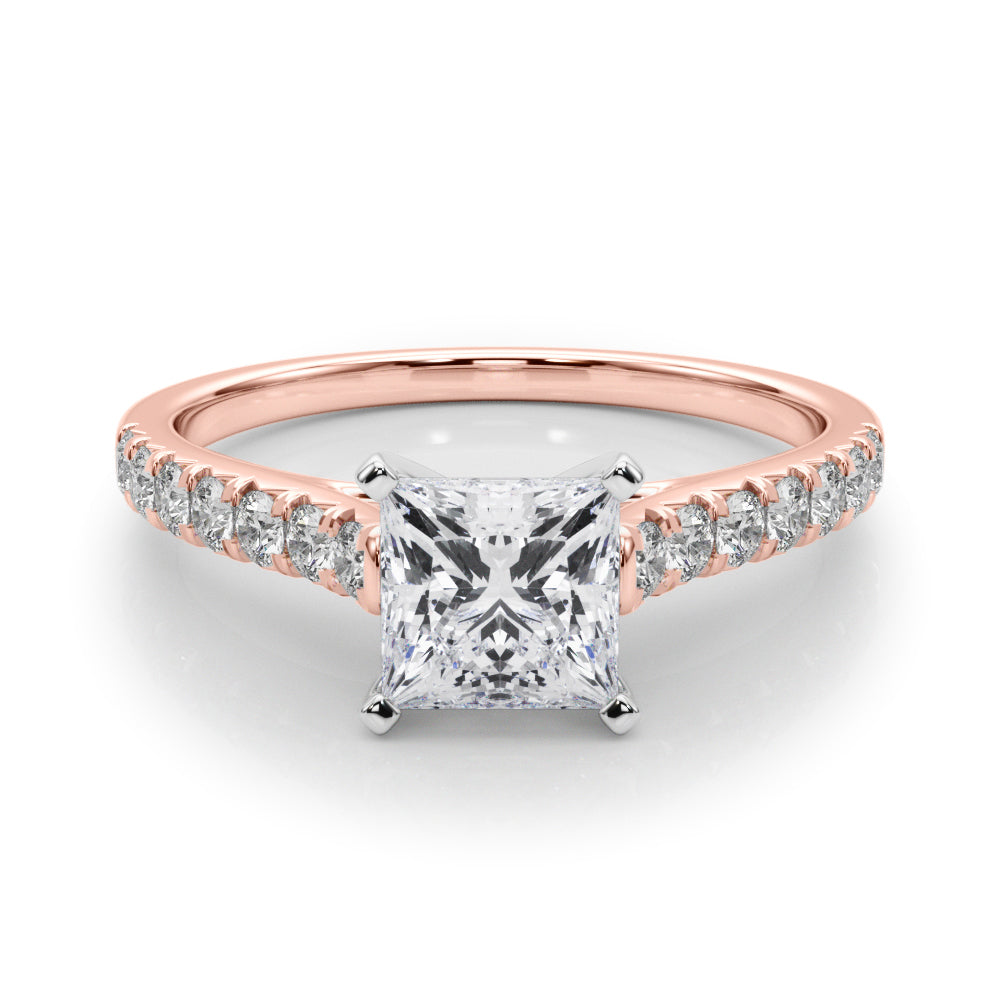 Princess Traditional Cathedral 4-Prong Setting
