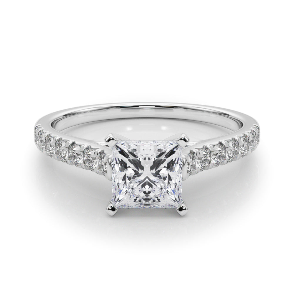 Princess Traditional Cathedral 4-Prong Setting