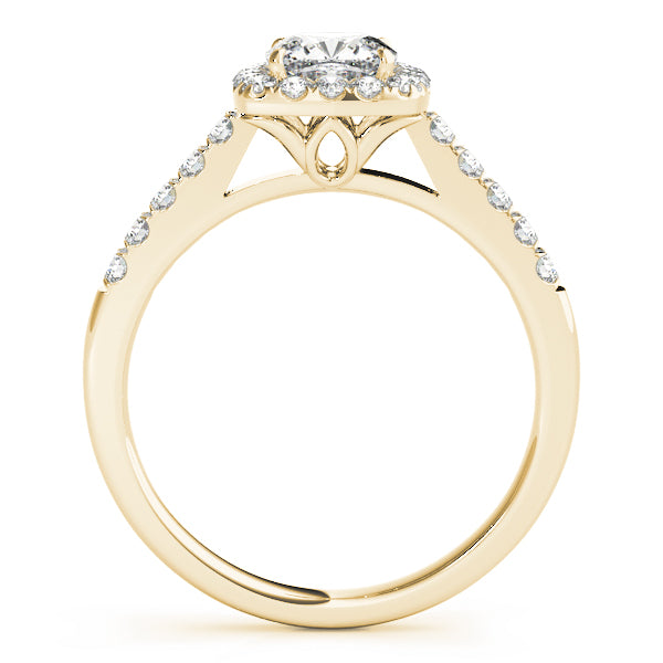 Cushion Floral-Inspired Halo Setting
