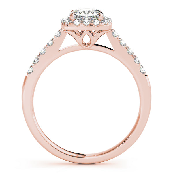 Cushion Floral-Inspired Halo Setting