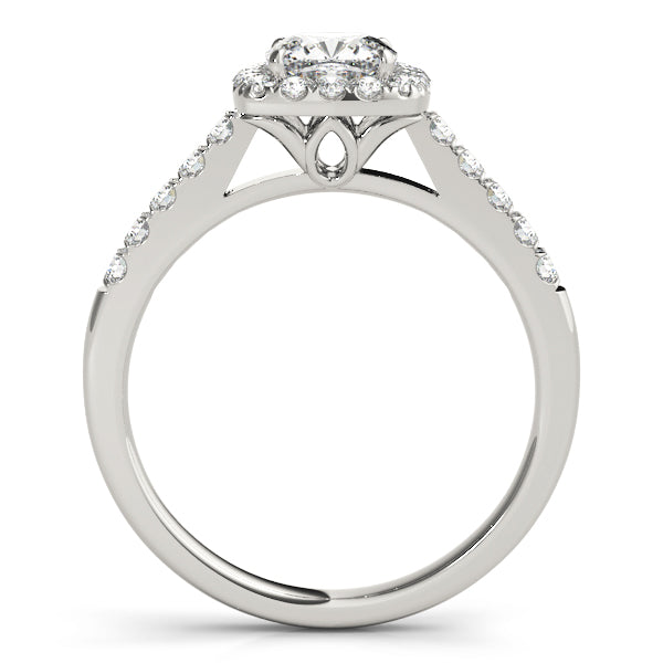 Cushion Floral-Inspired Halo Setting