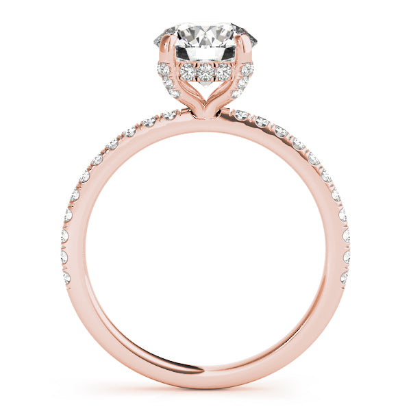 Round Elegant Traditional Hidden Halo Setting