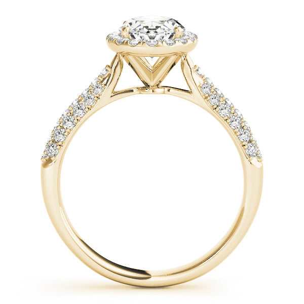 Oval 3D Halo Cathedral Setting