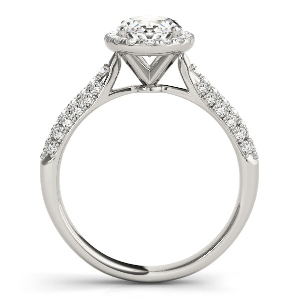 Oval 3D Halo Cathedral Setting