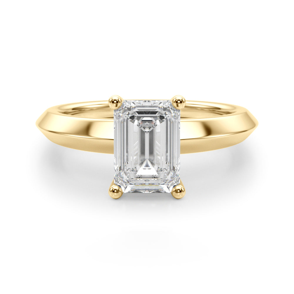 Emerald Knife-Edge Solitaire Setting