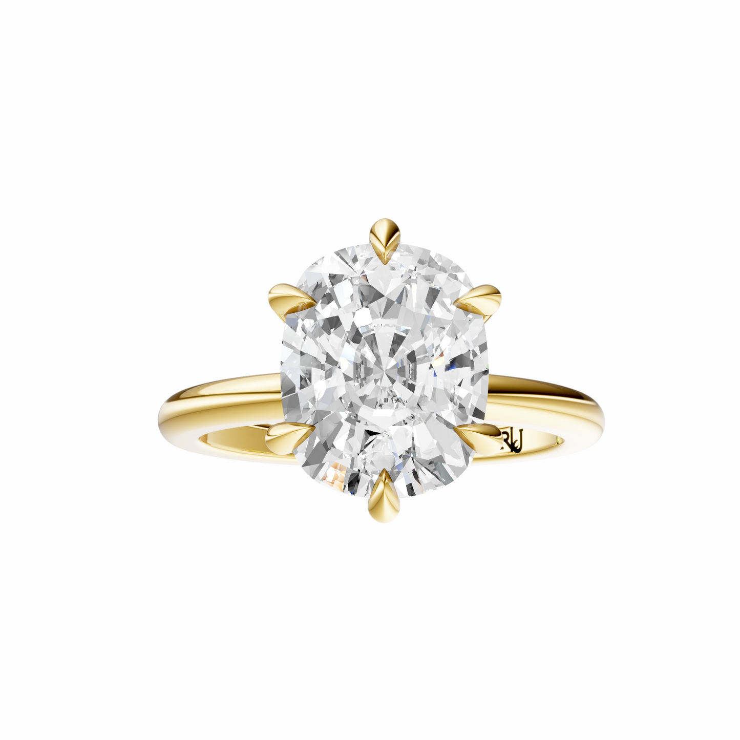 Cushion Signature Minimal Solitaire Setting
