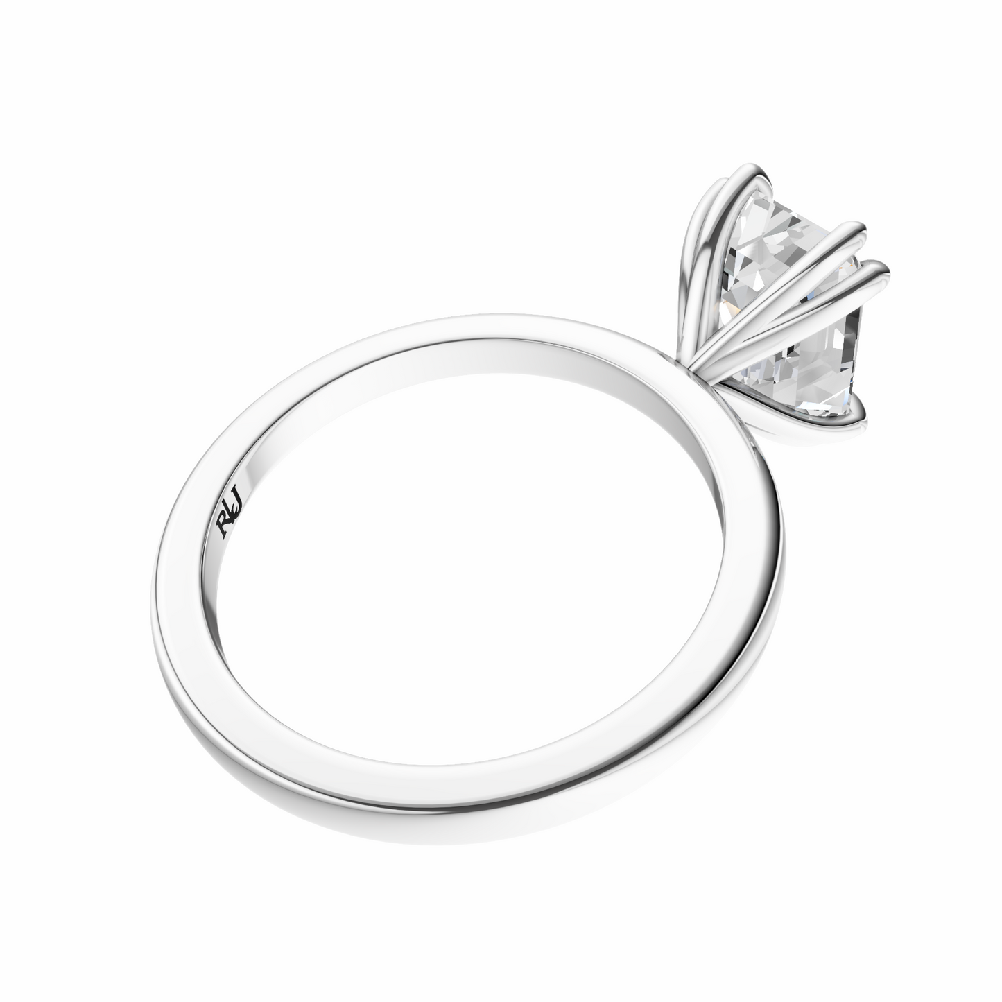 Emerald Signature Minimal Double Claw Prong Solitaire Setting