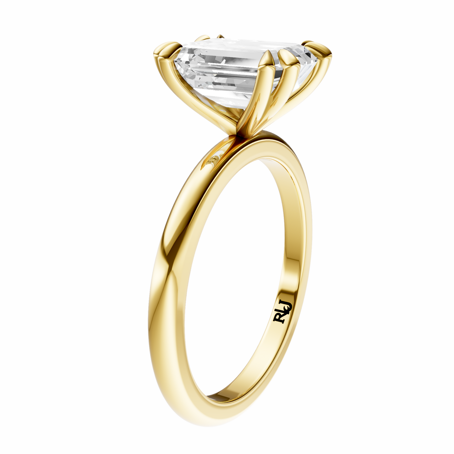Emerald Signature Minimal Double Claw Prong Solitaire Setting